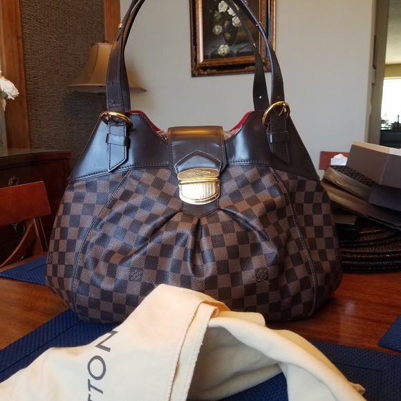 SOLD@!Louis Vuitton Damier Ebene Sistina GM Handba - Picture 6 of 12